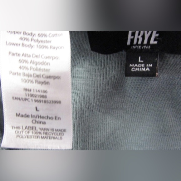 🛑 1 hour sale. New, Frye, Sage Green Button Front Sleeveless Dress w/Pockets L - Picture 8 of 9